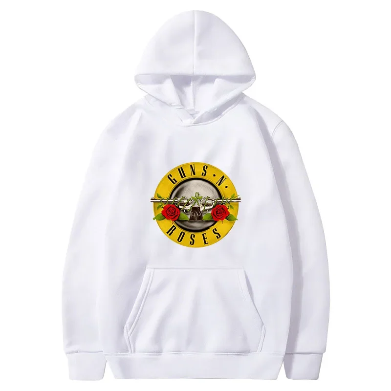 2024 Men Guns N Roses Printed Hoodies Cotton Hard Rock Band Men And Women Pullover Hip Hop Music Clothing