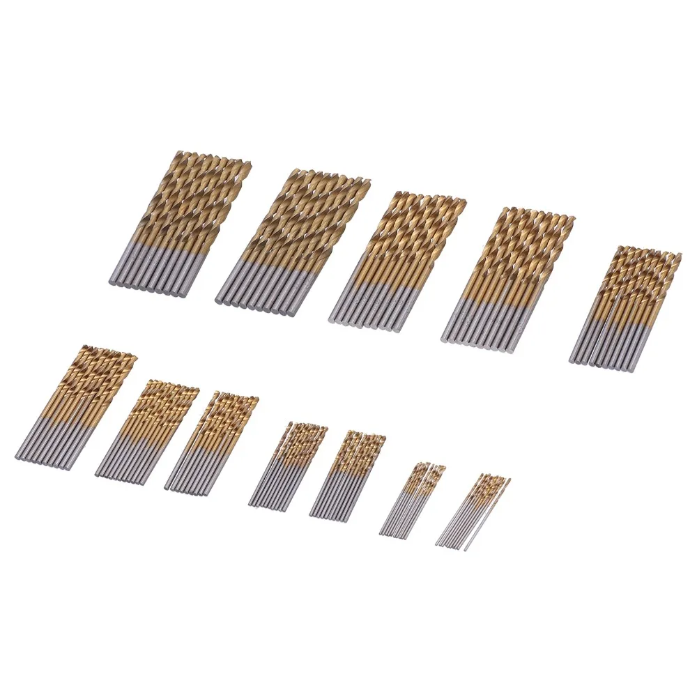 

120pcs Durable Six Sizes Twist Drill Bits Metric Sizes 1/1.5/2/2.5/3/3.5mm Ti Plated Drill Bits Drill Bit Set Wood Drilling
