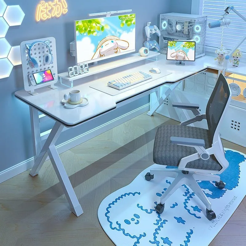 Rectangular Desktop Computer Desk, Simple Modern Small Bedside Study Table for Home Bedroom Multipurpose Workbench