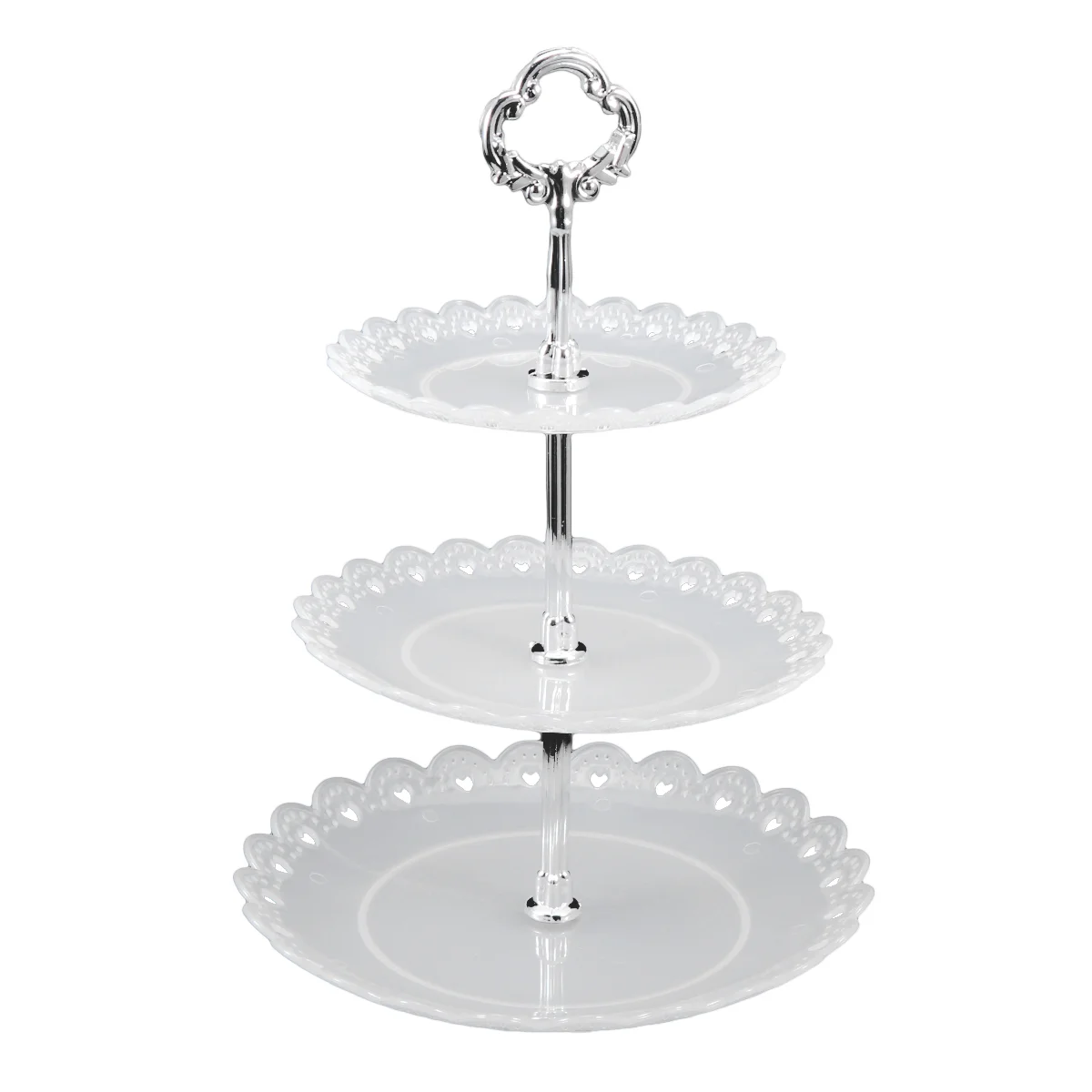3 Tier Cake Stand Display Rack Large Capacity Wedding Banquet Dessert Fruit Plates Stand Premium Material European Style