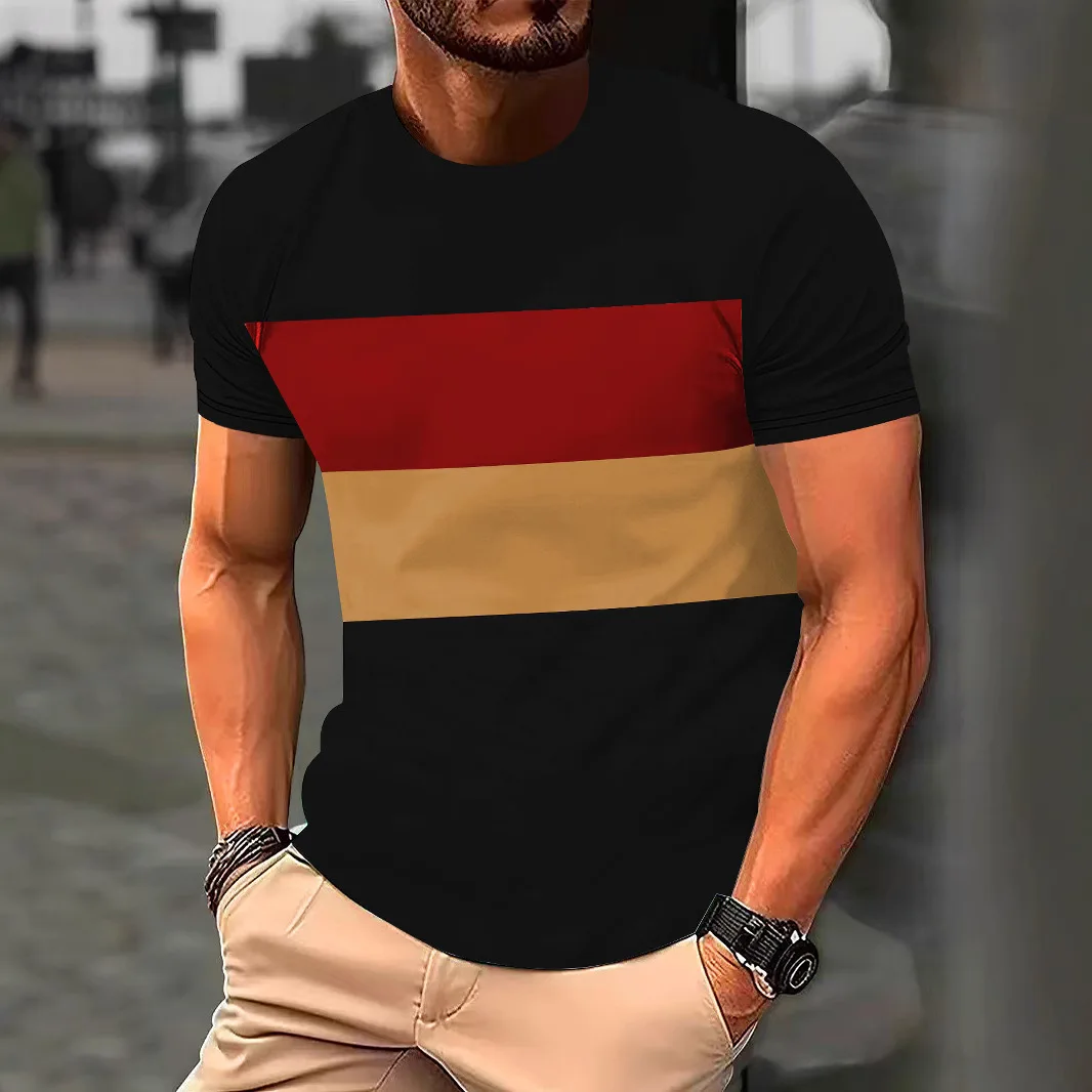 Men's Golf Training T-Shirt Short Sleeve Round Neck Loose Fit Casual Sportswear
