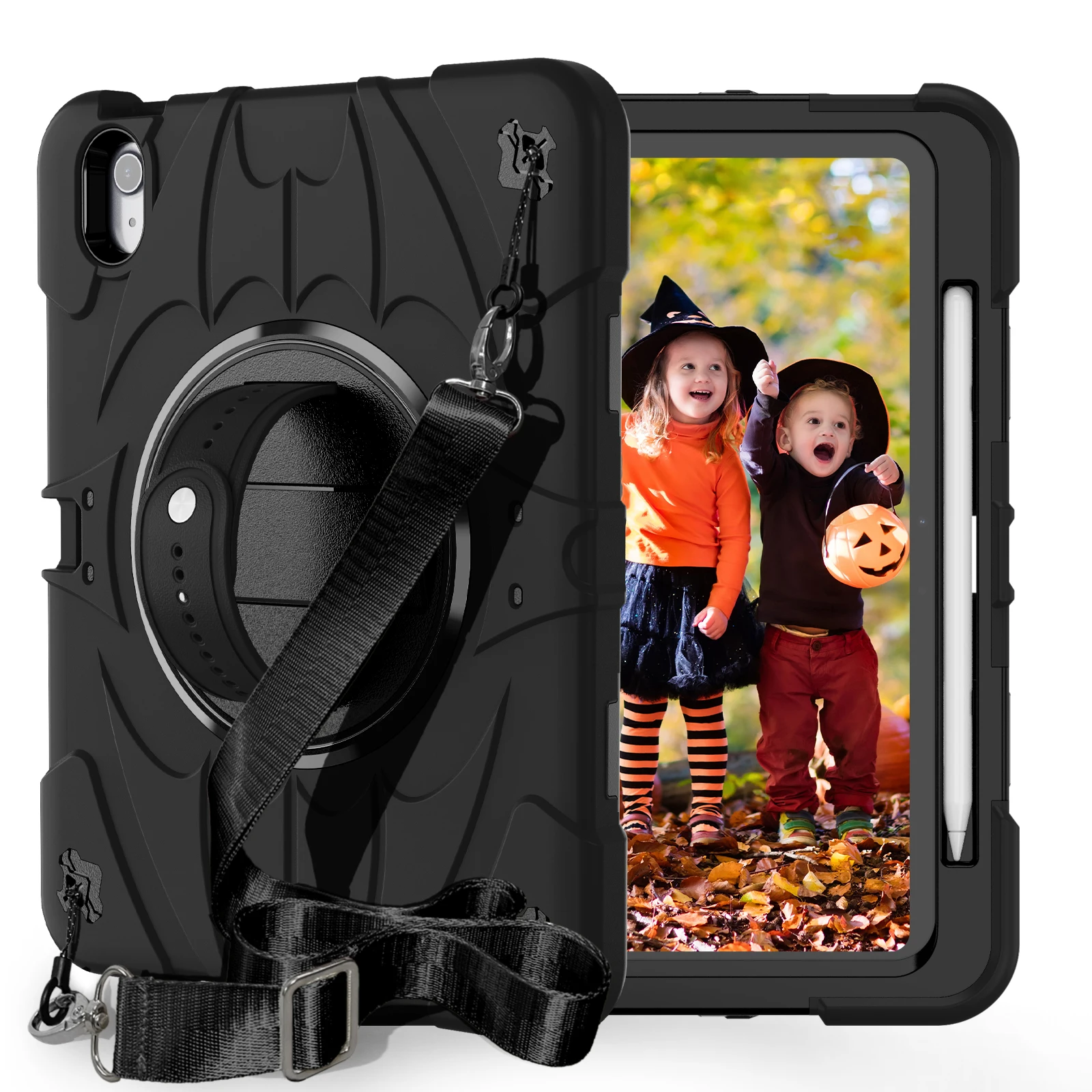 

Case for iPad Air 11-inch 2024 iPad Air5 Air4 10.9 inch Heavy Duty Shockproof Protective Tablet Cover with Pen Holder Hand Strap
