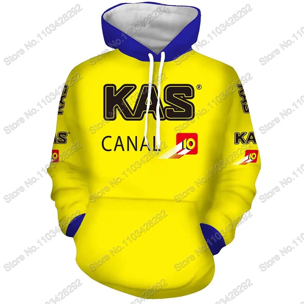 2024 KAS Team Hoodie Men Retro Casual Sweatshirt Autumn Winter Hoodies Cycling Clothing Hoody Streetwear Sportswear