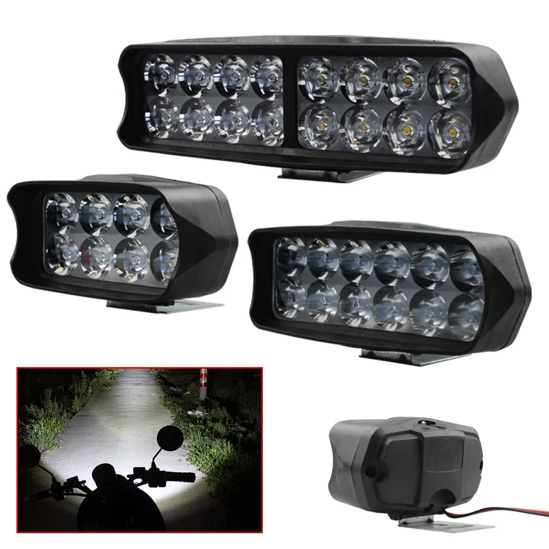 12V motocyklowe reflektory LED lampa robocza Blaze wodoodporny uniwersalny motocykl pojazd elektryczny reflektor do skutera akcesoria Moto