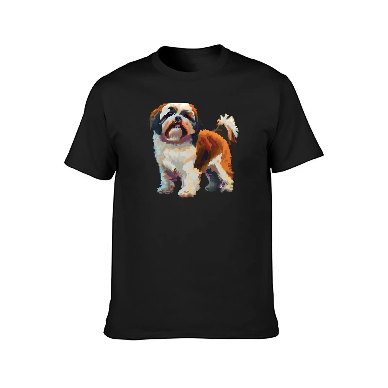 16-bit Pixel Art Shih Tzu T-Shirt anime customs design your own oversizeds t shirts for men graphic