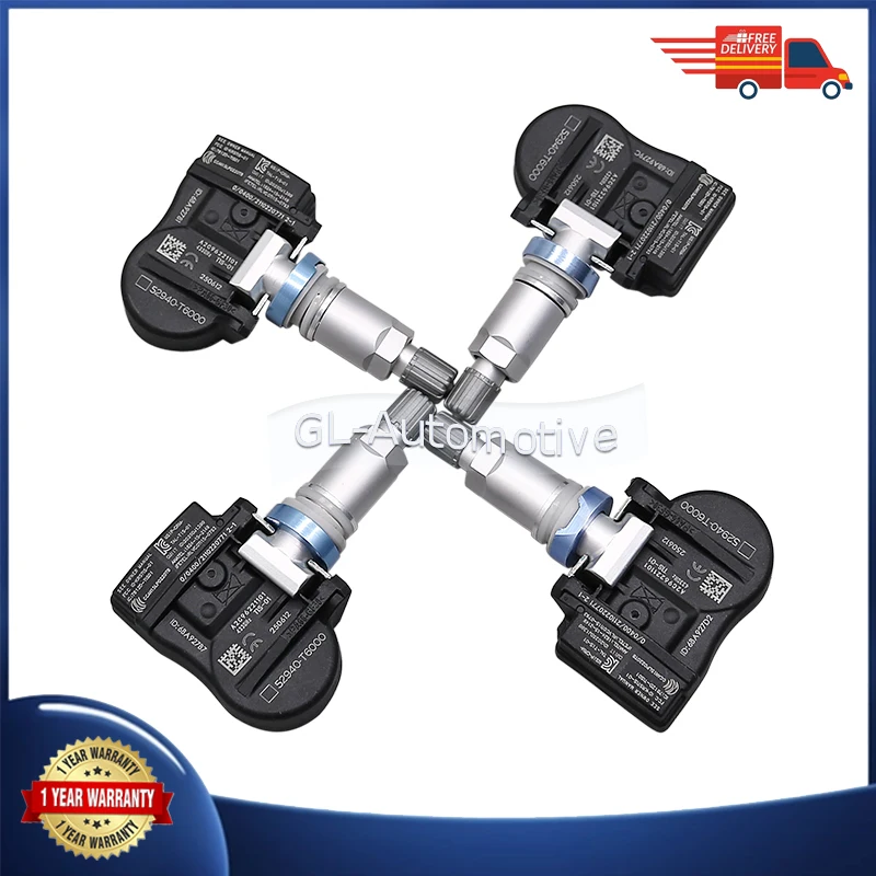 52940-T6000 433MHZ TPMS sensor Tire pressure sensor For Genesis Gv80 2023-2031 1/4PCS