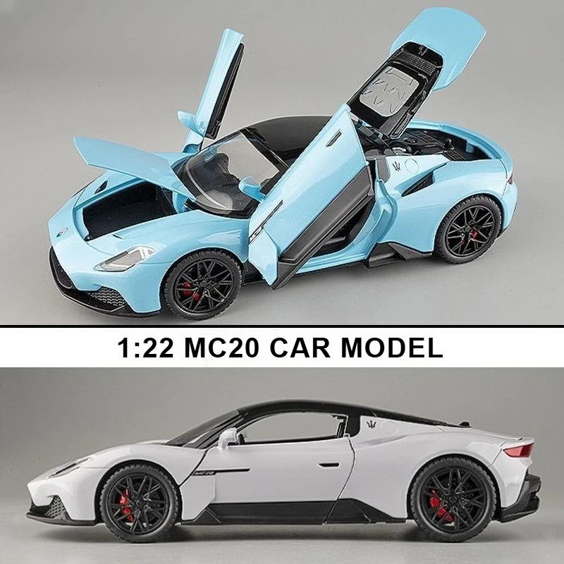 

1:22 Maserati MC20 спортивный автомобиль, высокая имитация литья под давлением автомобиля, модель автомобиля из металлического сплава, коллекция детских игрушек, подарки