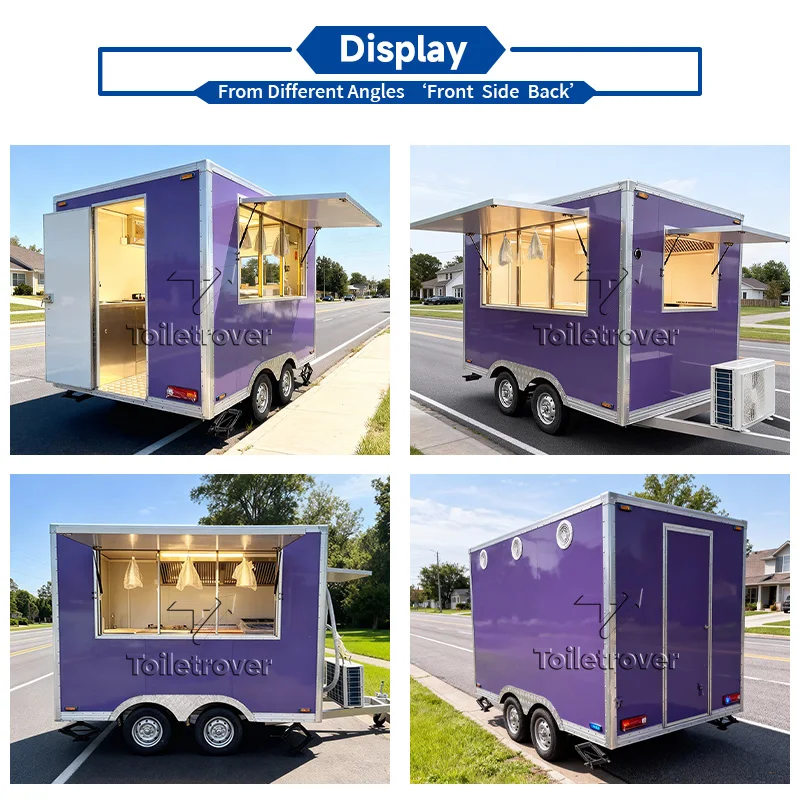 Unik Outdoor Food Trailer Collapsible Food Cart Prefab Mobile Food Truck Trailer Mobile Kitchen Canada for Kitchen