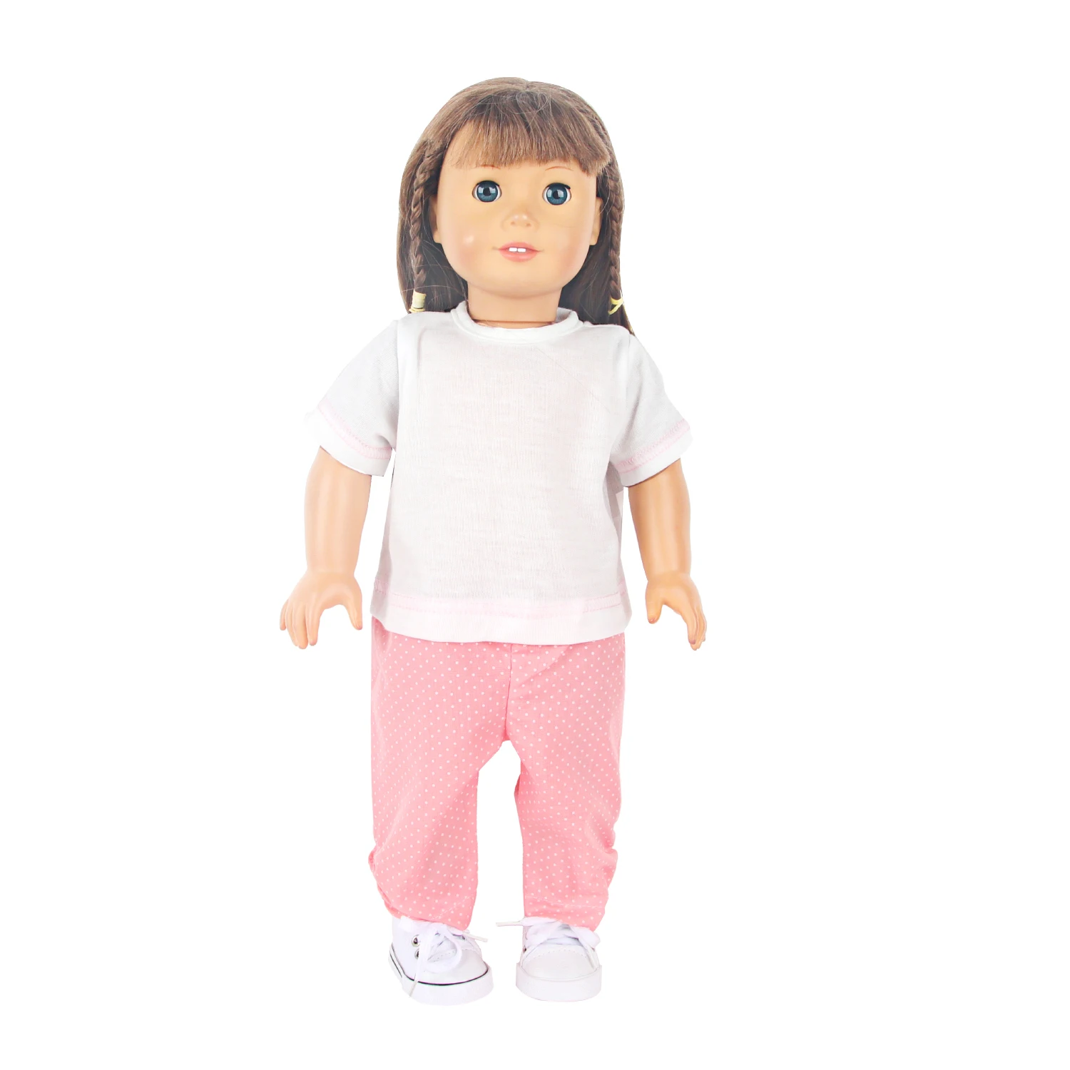 18 Inch American Doll Clothes Mix & Match Outfits, Rainbow Dress, Hoodie Jacket & Casual Tops for 43cm Reborn Baby Girl Dolls