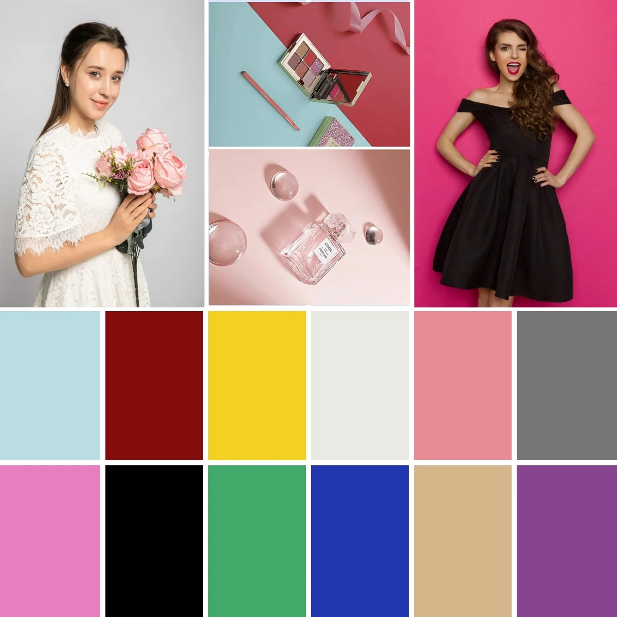 Einfarbiger Fotografie-Hintergrund Schwarz Weiß Geburtstag Hochzeit Party Kinder Kunst Porträt Vinyl Polyester Hintergrund DIY Fotostudio