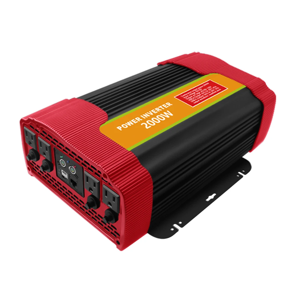 Lithium battery 2000 watt inverter 12V to 110V modified sine wave high-power automotive power inverter American standard 2KW