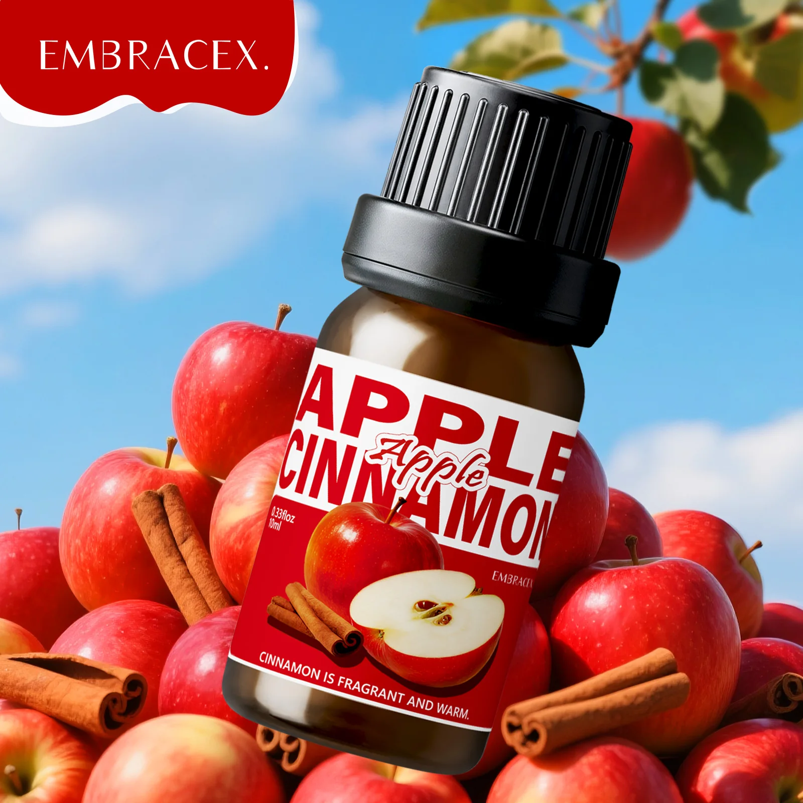 10ml Apple Cinnamon Delicious Fragrance Oils Sweet Fragrance Long lasting Car Reed Diffuser Oil For Gift To Friends