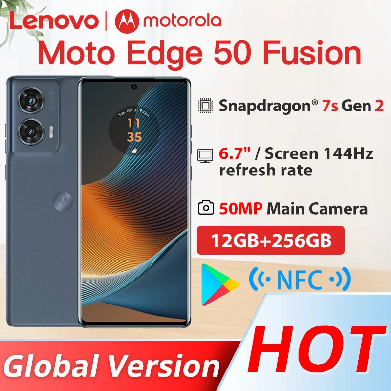 Motorola Moto Edge 50 Fusion Global Version 5G 6.7'' SmartPhone 50MP Camera Snapdragon 7s Gen 2 65W Fast Charger ESim