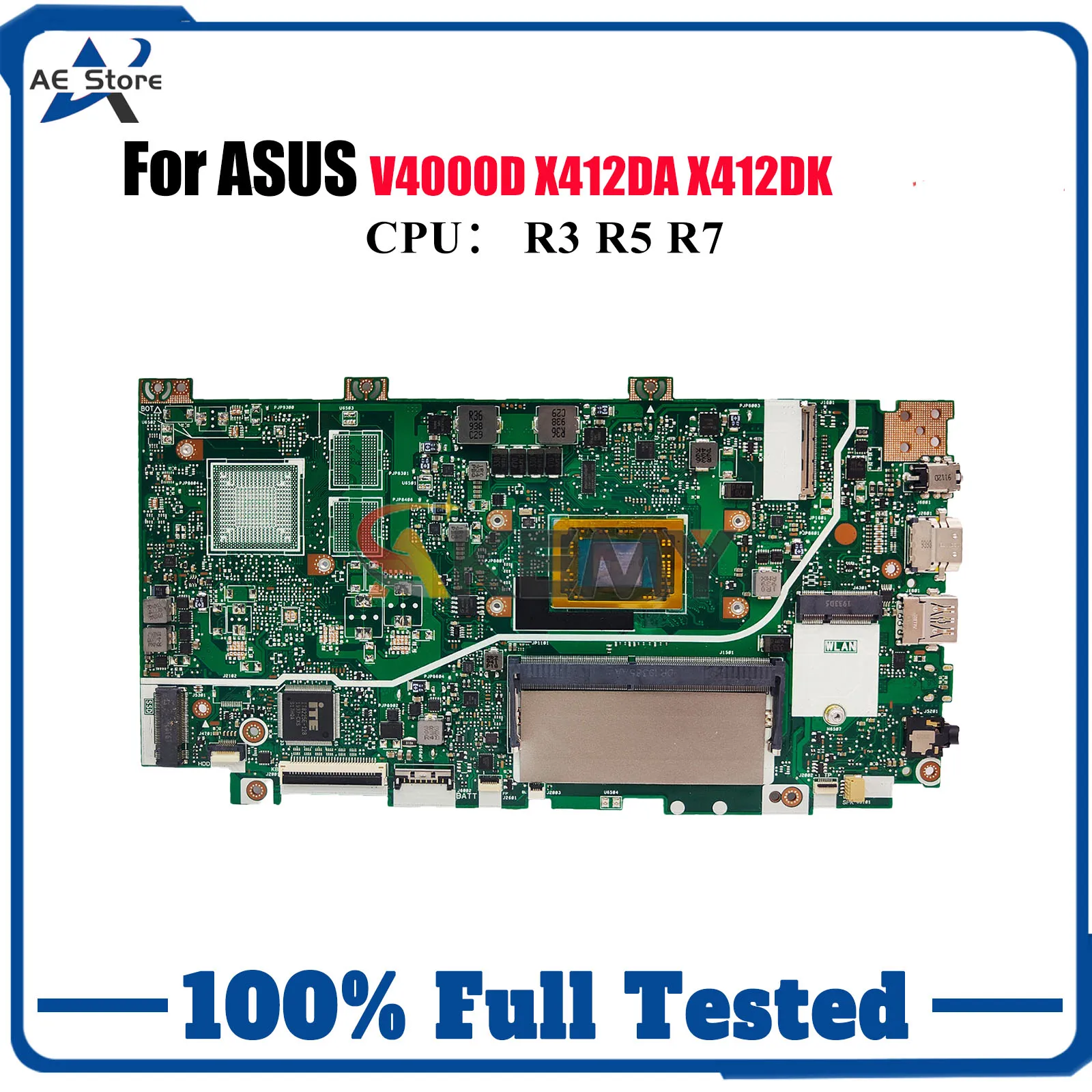 

X412DK Laptop Motherboard For ASUS VivoBook X412DK X412D V4000d X412DA Notebook Mainboard With R3 R5 R7 CPU 100% tests OK stk
