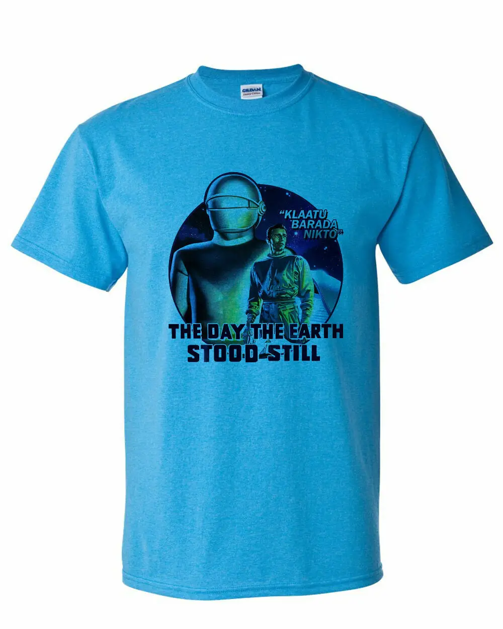 The Day Earth Stood Still T shirt Gort Sci Fi movie distressed graphic tee