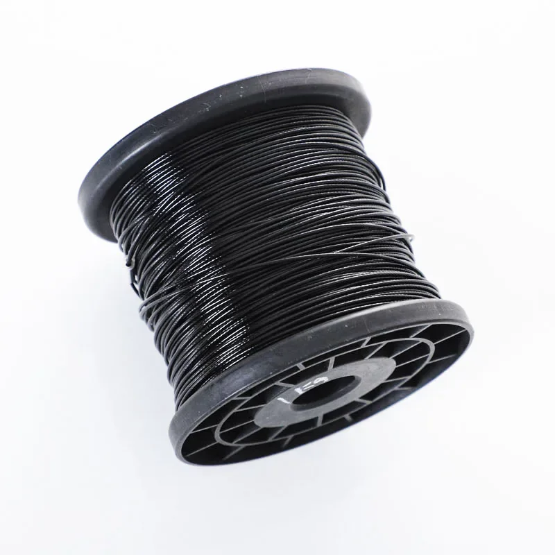 HQ PV01 0.38MM-6MM Diameter After Black PVC Plastic Coating Flexible 304 Stainless Steel Wire Rope Cable image 5