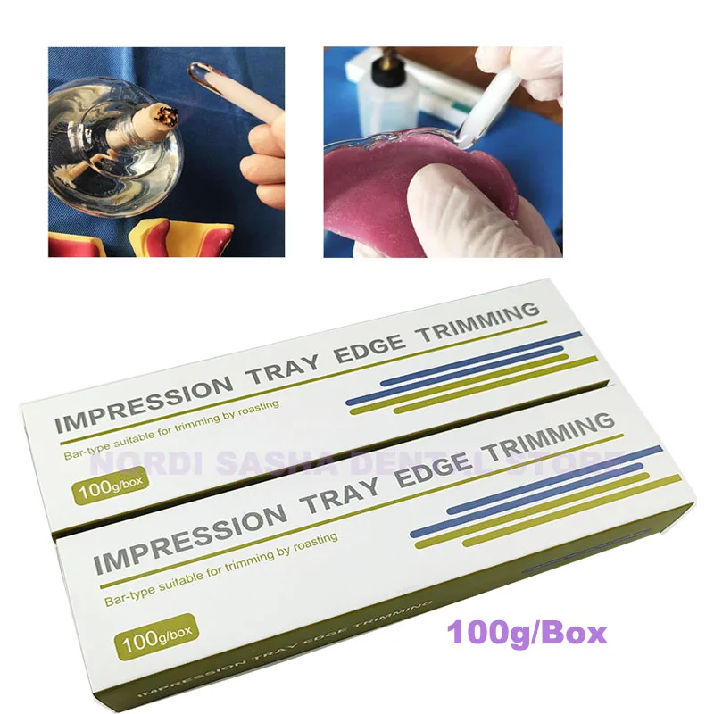 

100g /Box Dental FUNCTIONAL Composite Resin Rebasing Relining Impression Material Denture Teeth Individual Tray Edge Shaping Wax