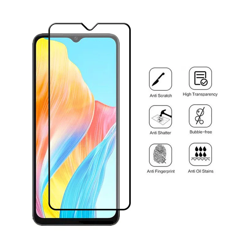 Tempered Glass For OPPO A38 A18 Screen Protector Front Mirror Film For OPPO A38 A18 Soft Camera film CPH2579 CPH2591