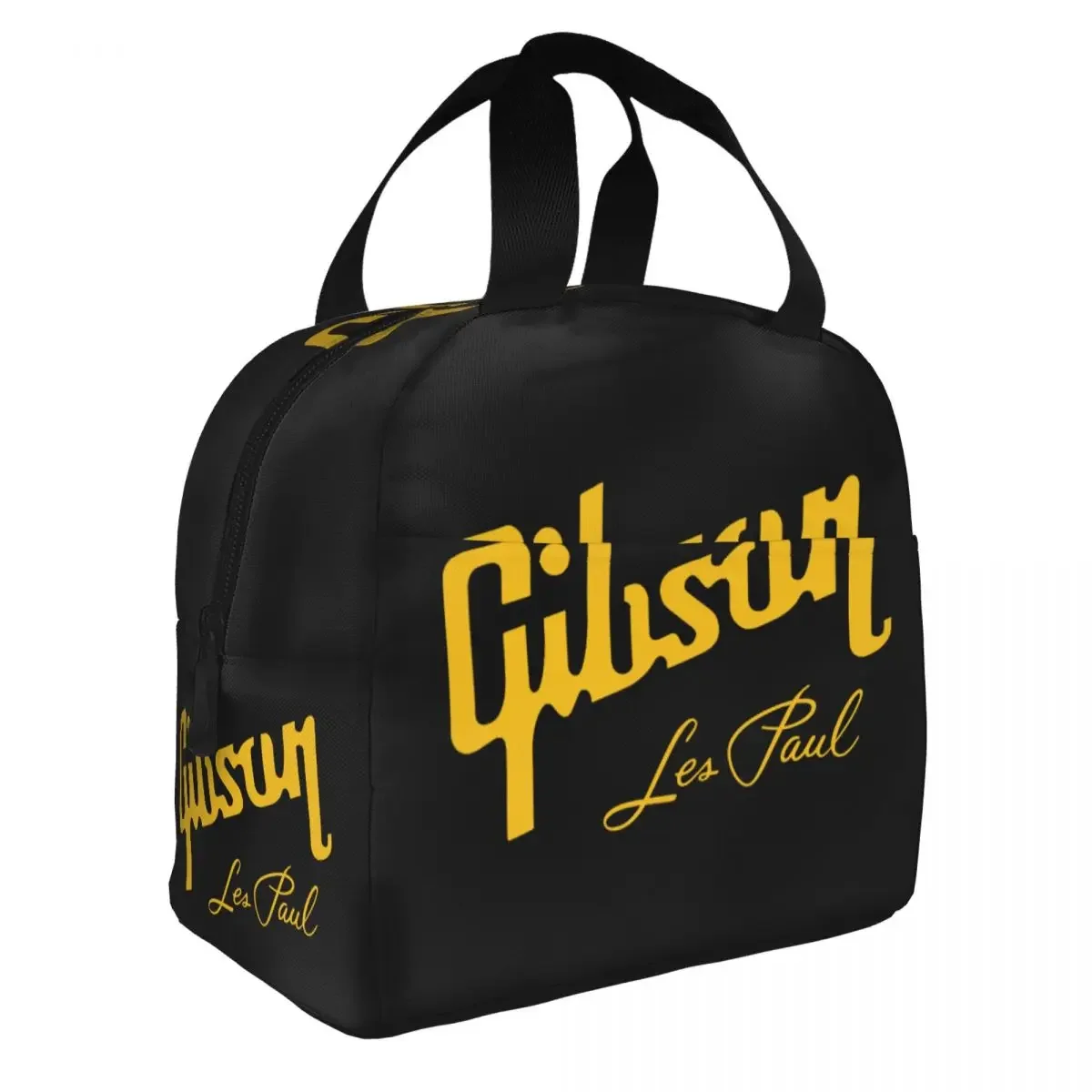 Guitar Logo Music Legends Of Ton Insulated Lunch Bags Cooler Bag Meal Container Gibsons Leakproof Tote Lunch Box Men Women