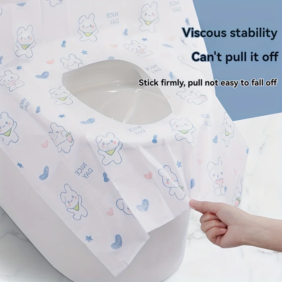 10pcs Disposable Toilet Seat Covers: Hygienic and Practical for Youngsters and Adults - Waterproof
