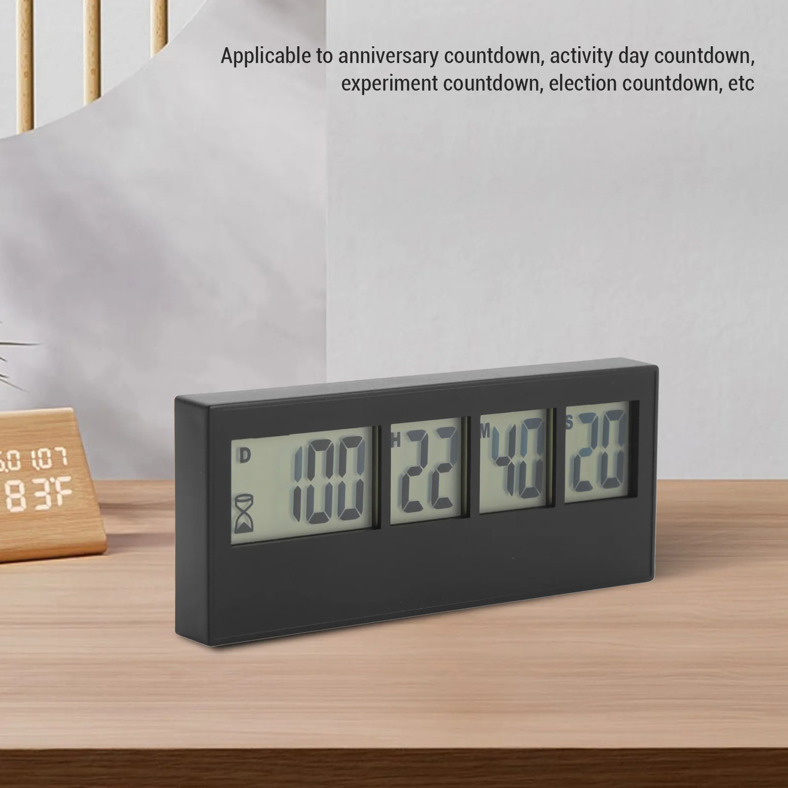 LCD Digital Timer Practical Days Count Down Timer Stylish Easy To Read Multipurpose for Test for Anniversary Election Day