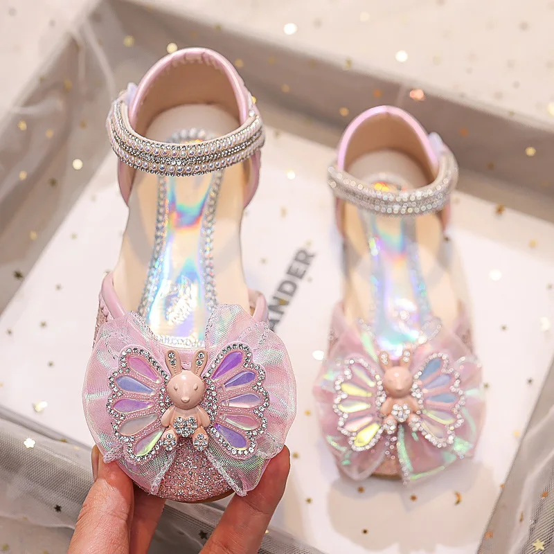 

Модные туфли Мэри Джейн для девочек: нарядные, с бантом, кроликом и блестящими стразами, универсальные туфли принцессы для вечеринок и свадеб