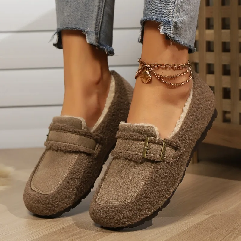 

Spring Casual and Versatile Women's Shoes 2025 New Simple and Warm Outdoor Flat Shoes with Shallow Mouth and Hot-selling Shoes