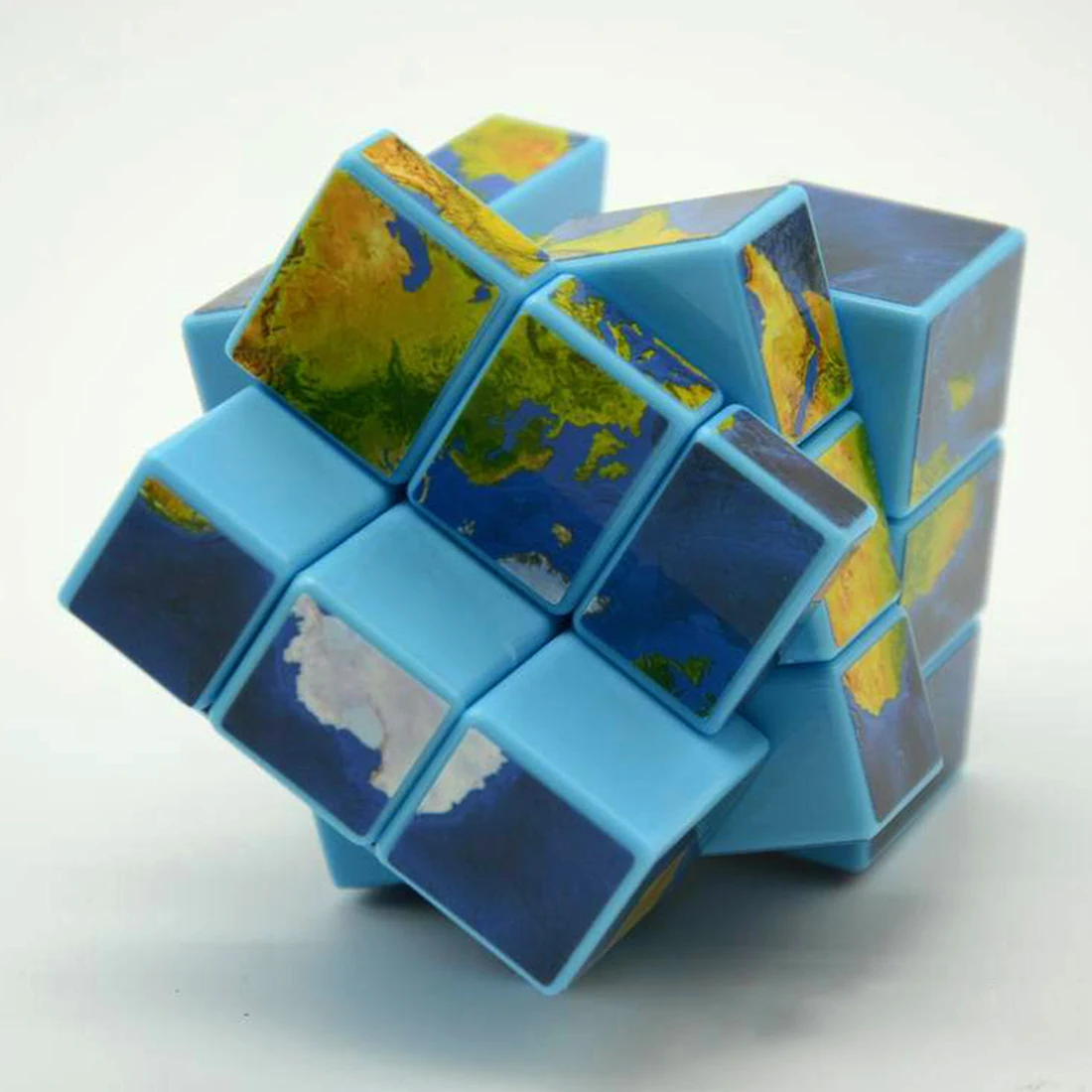 Lefun 3x3x3 Mirror Blocks Earth Map Sticker Magic Cube Puzzle Toy Speed Cube Cubo Magico Puzzles Antistress Toys