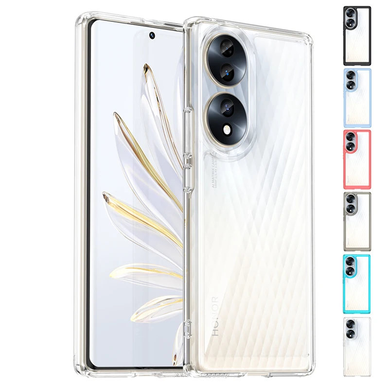 For Cover Honor 70 5G Case Honor 70 5G Capas Phone Bumper Back Shockproof Transparent Colour Clear For Fundas Honor 70 5G Cover