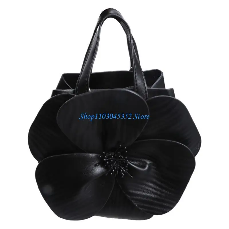 

Womens Bucket Bag Flower Crossbody Bag Evening Handbag Evening Clutch Bag