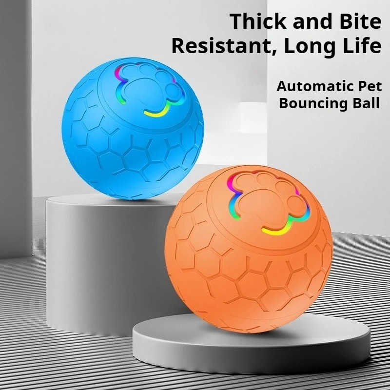 

Mini Smart Pet Ball Rechargeable LED Automatic Bounce Electronic Interactive Toy for Daily Training of Dogs and Cats Ball