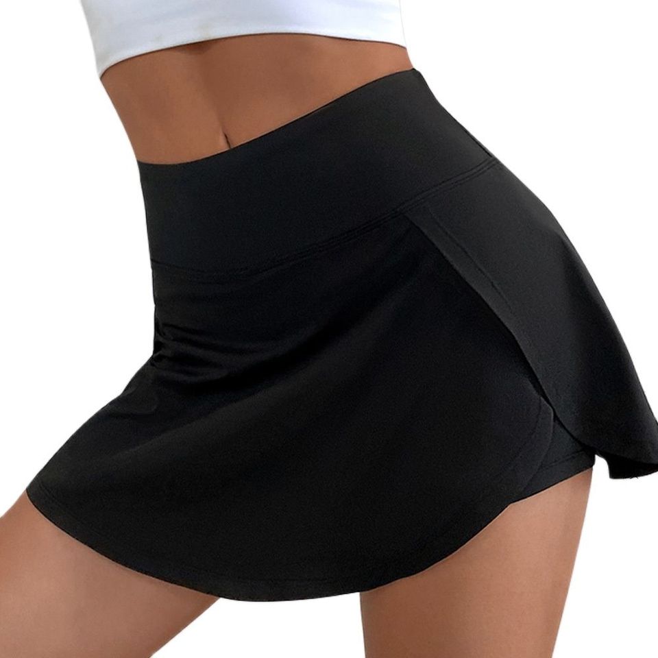  High Waist Sports Culottes Women Yoga Fitness Tennis Lining Anti Light Running Quick Drying Skirt Suitable for Running Yoga 