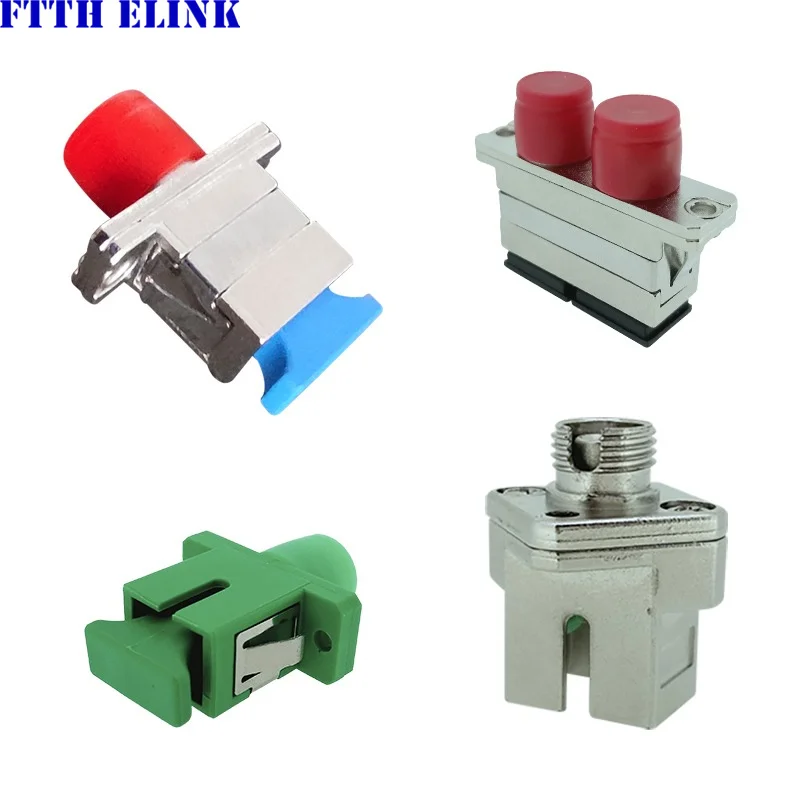 Adaptador de fibra óptica flange 10 peças adaptador de acoplador SC-FC modo único multi modo simplex duplex conector ftth FC-SC