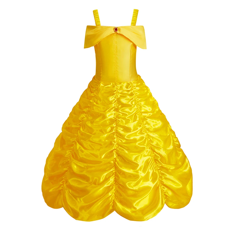 Kids Beauty And Beast Cosplay Costume Clothes Halloween Girl Bell Princess Dresses Child Christmas Carnival Birthday Party Dress