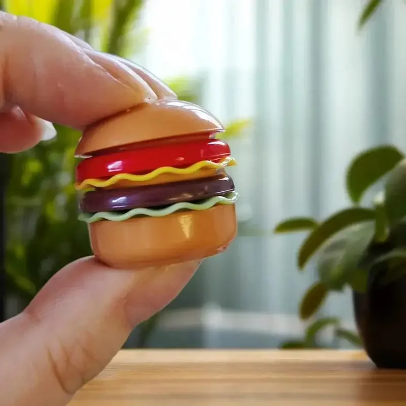 Vajilla de hamburguesa para casa de muñecas, caja de comida, Mini plato de juego de comida, modelo de decoración de cocina en miniatura, accesorios DIY, 1 Juego, 1/6