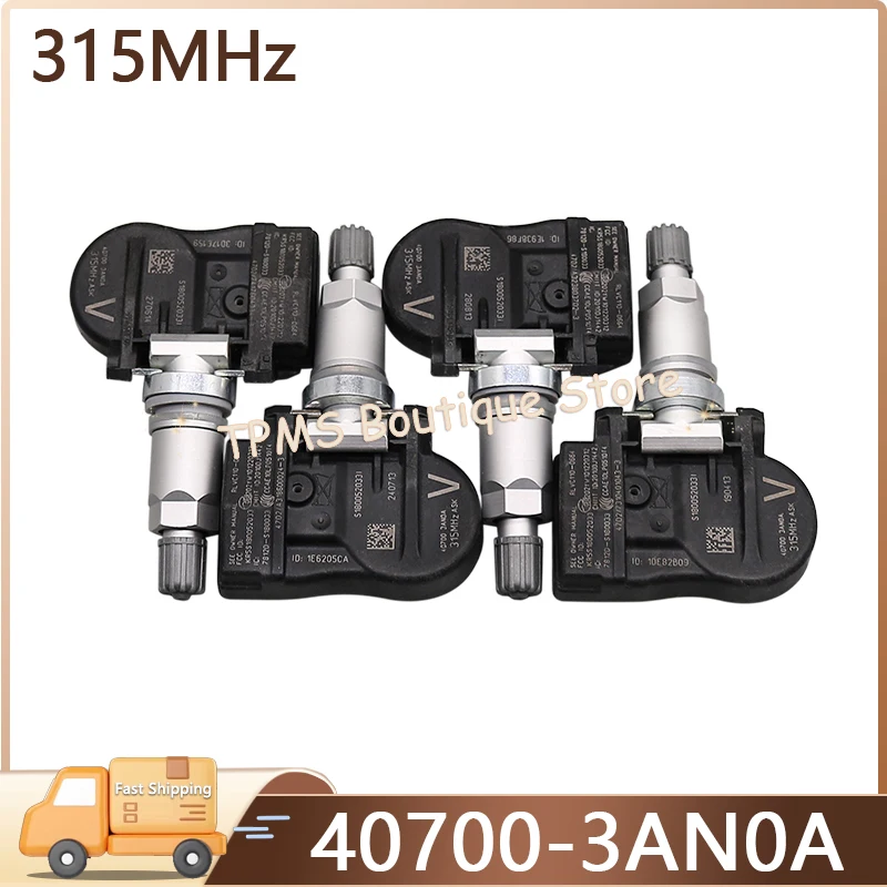 

4pcs 315MHz 40700-3AN0A 40700-3AN0B TPMS Tire Pressure Monitor System For Nissan Frontier Maxima NV200 Sentra Versa Note