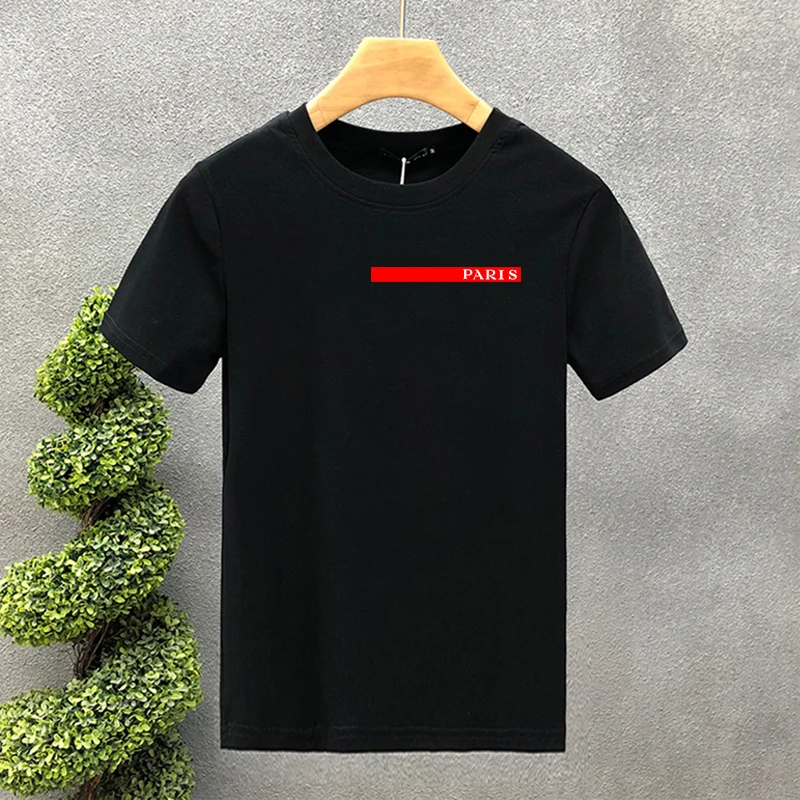 Luxusmarke Paris Hochwertige bedruckte Paar-T-Shirts Sommer Harajuku für Männer/Frauen Kurzarm-T-Shirt Asiatische Größe – Detail 7