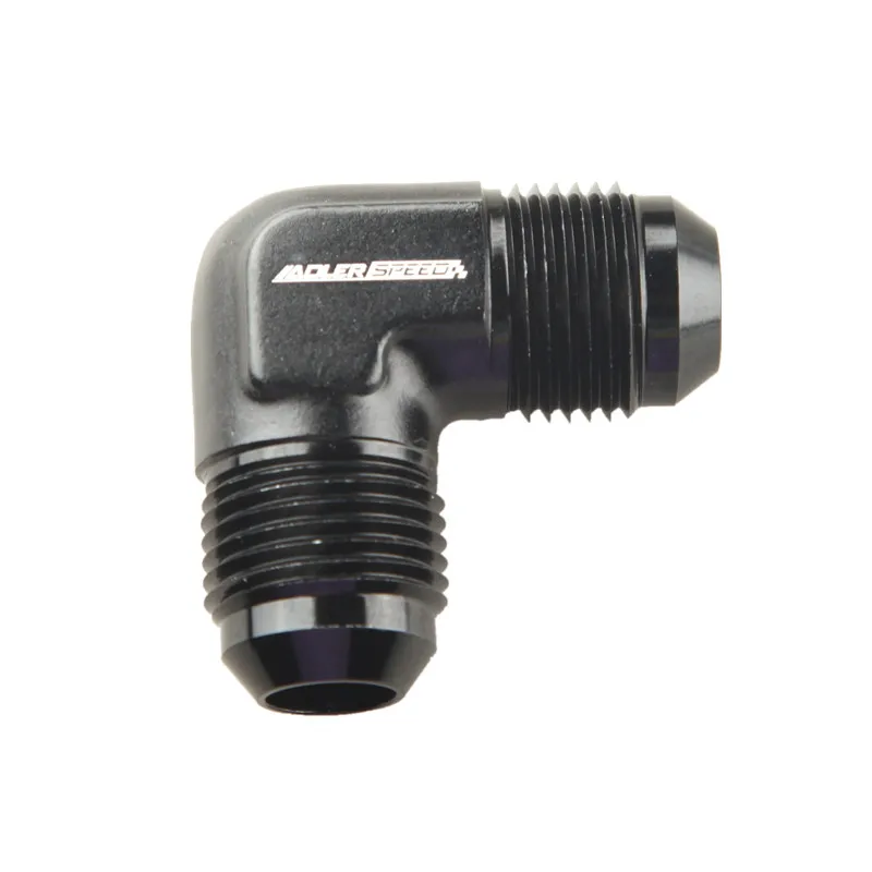 AN3 AN4 AN6 AN8 AN10 AN12 90 Degree Flare Union Fuel Fitting Adapter Male Black