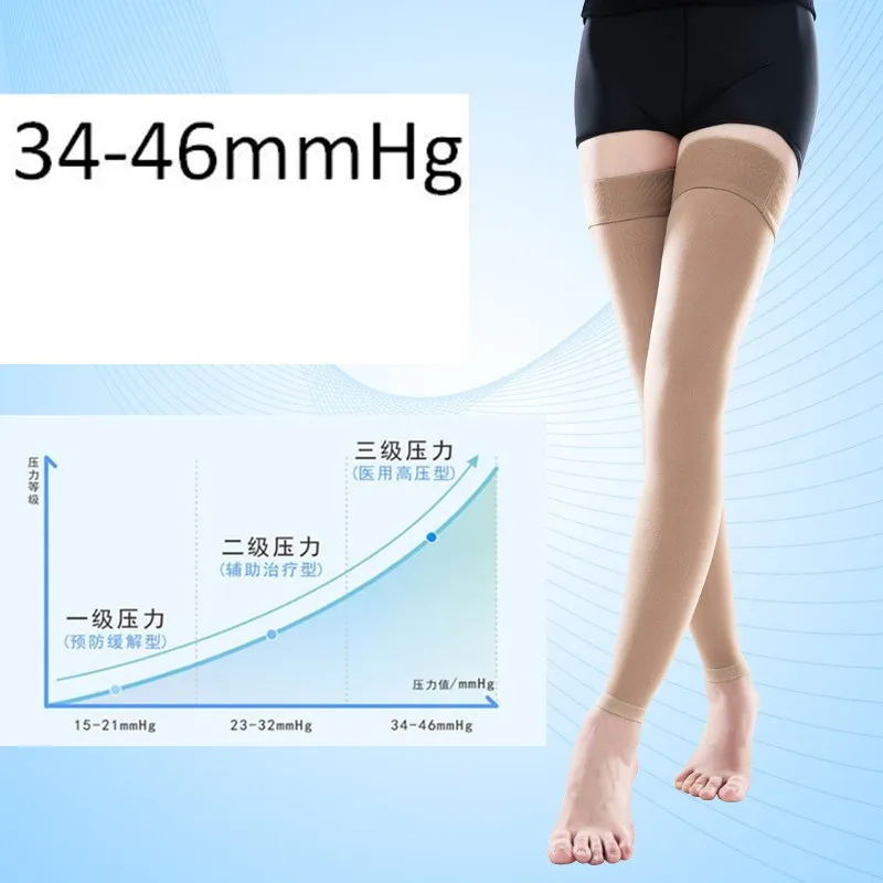 34-46mmHg 3xl Medizinische Grade Kompression Strümpfe Frauen Für Krampfadern Diabetes Ödeme Unterstützung Gradienten Reise Druck Beine – Detail 10