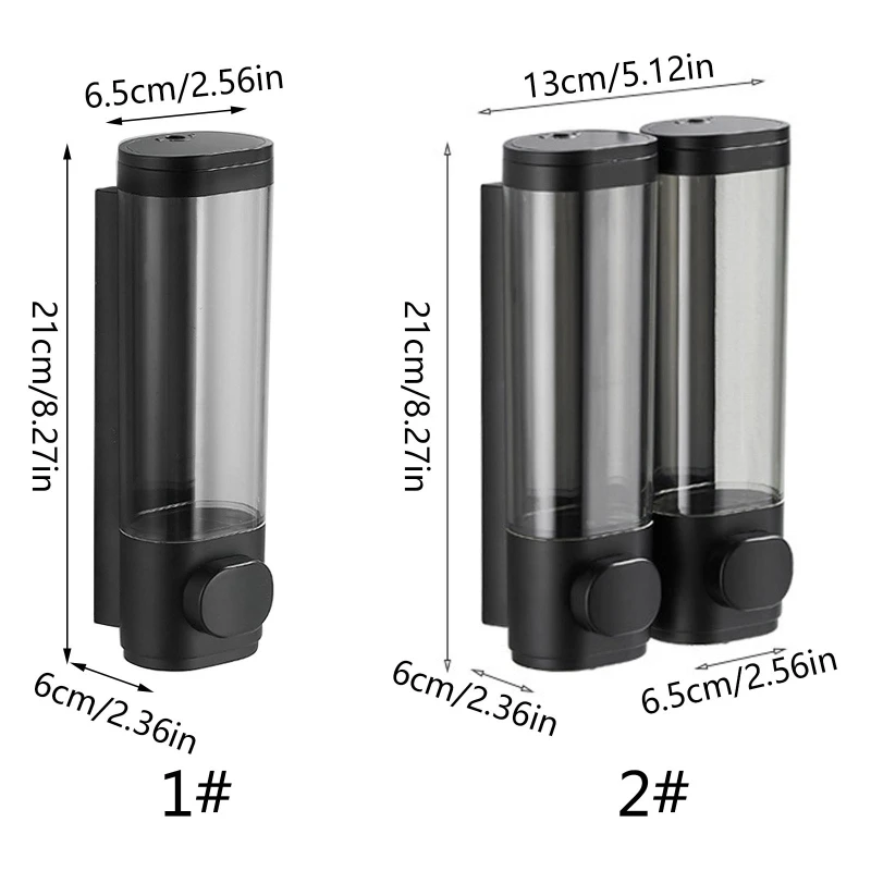 Hand-press Soap Liquid Dispenser Wall Mount Shower Gel Shampoo Bottle Shower Gel Drosphip