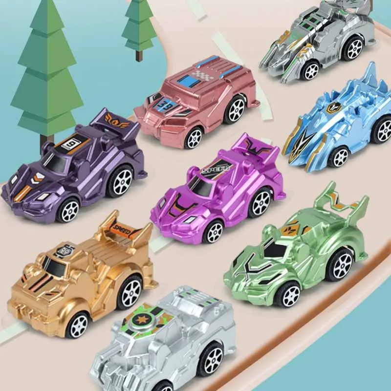 

5Pcs New Cool Mini Plastic Paint Racing Car Toys Kids Pull Back Car Toys Fun Twisted Egg Car Boy Gifts Inertia Racing Car Model