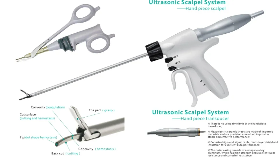 Professional Medical High Frequency Ultrasonic Transducer System Ultrasonic Handpiece for Ultrasonic