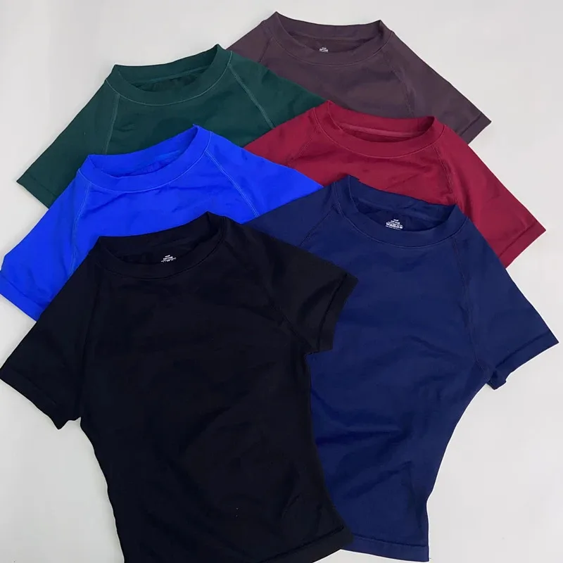 Conjunto curto de sutiã traseiro de impacto feminino ginásio yoga treino fitness ativo wear manga curta camiseta shorts conjuntos