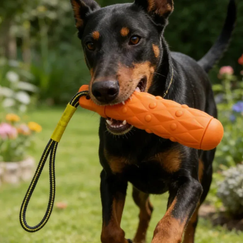

Indestructible Dog Chew Toy EVA Biting Stick With Rope Tough Durable Large Dog Toys For Aggressive Chewers Safe