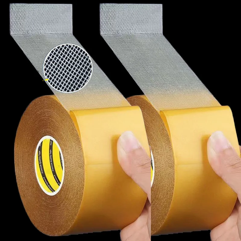 Nastro biadesivo a fissaggio forte nastro a rete impermeabile Super Traceless ad alta viscosità per tappetini tappeti, cuscini per divani