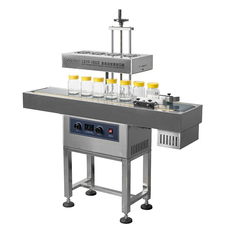 Electromagnetic induction sealing machine Automatic commercial continuous plastic medicine bottle glass jar aluminum