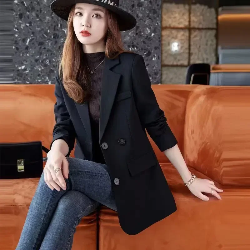 Maillard Coat Womens 2024 Spring Autumn New Suit Jacket Popular Western Style Blazers Coats Solid Color Suits Tops Women Clothes