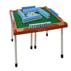 Mini Mahjong Set with Folding Mahjong Table Portable Mah Jong Game Set For Travel Family Leisure Time Entertainment Accessories