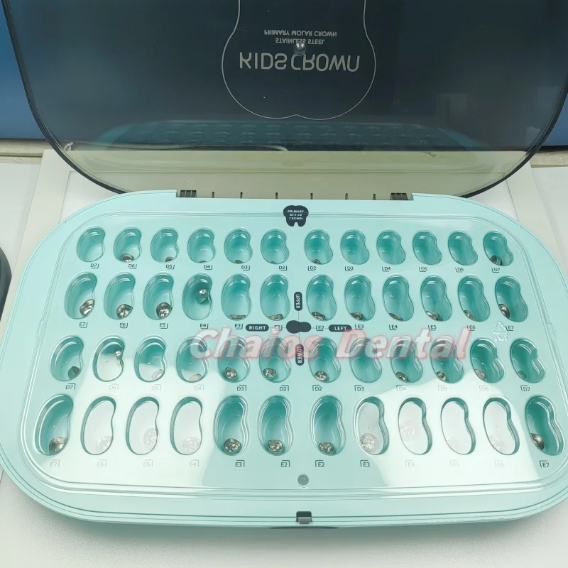 SHINHUNG Dental Kids Primary Molar Crowns Stainless Steel Preformed Temporary Crown for Kids 1st&2nd Molar 48/96 Pcs/Box