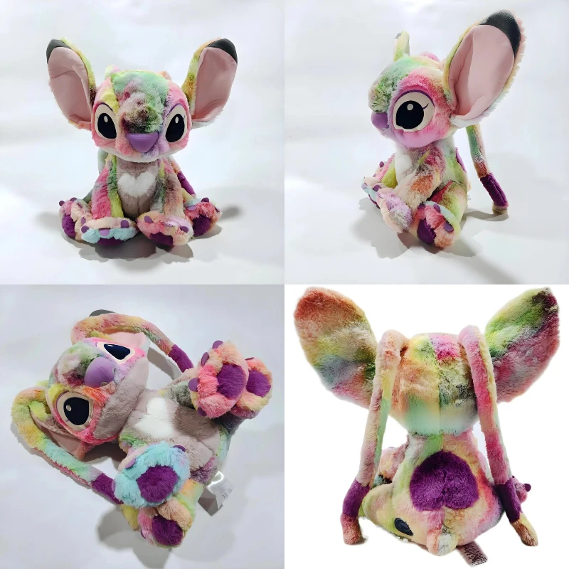 Lilo & Stitch Angelo 624 Peluche 30 cm Arcobaleno Farcito Bambola Disney Stitch Peluche Ragazza Regalo Da Collezione Peluche Figura
